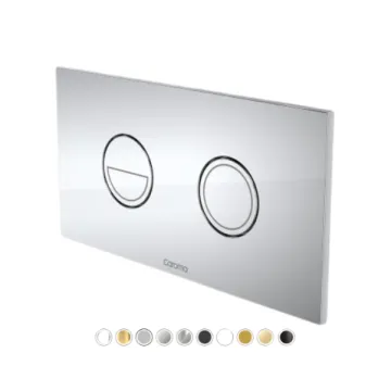Caroma - Invisi Series II Round Dual Flush Plate & Buttons Metal ...