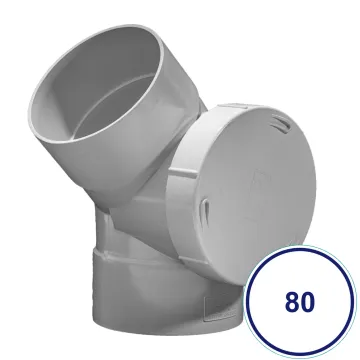 DWV Inspection Outlet Bend 80mm x 45° FF | Bentons Specify