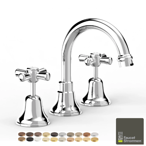 Faucet Strommen Cascade Cross Handle Basin Set - (35001)