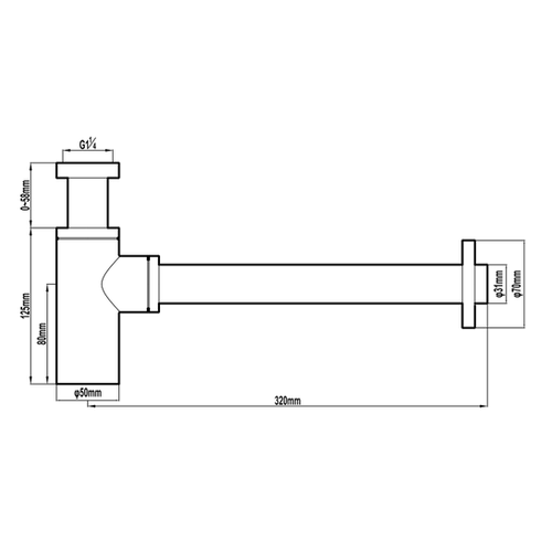 Harmony 32mm Bottle Trap with Adaptor